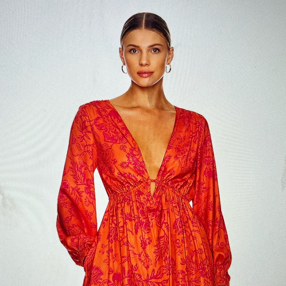 Free People Soli Mini Dress in Sherbert